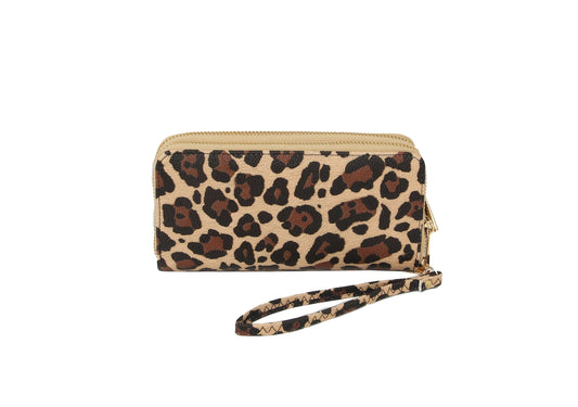 MULTI COLORED CHEETAH PRINT SMALL WALLET