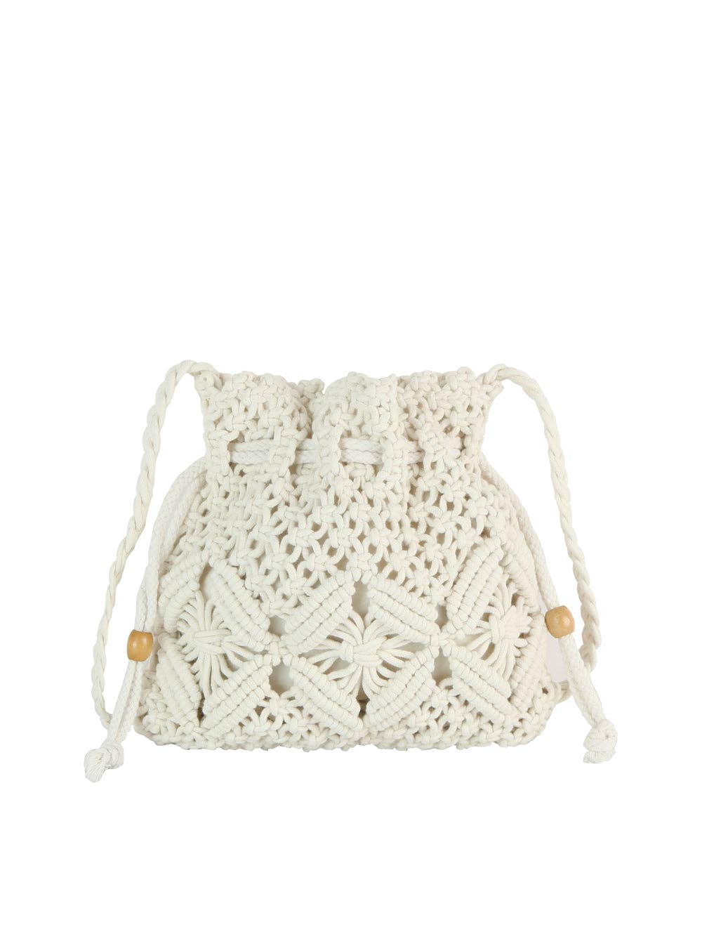 Crocheted Woven Macramé Drawing Crossbody