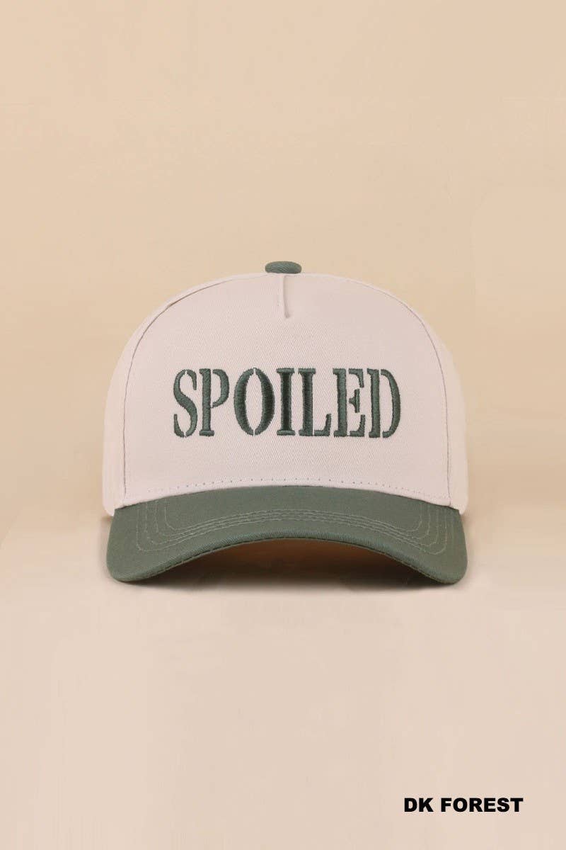 Spoiled Two Tone Snapback Hat: DK FOREST
