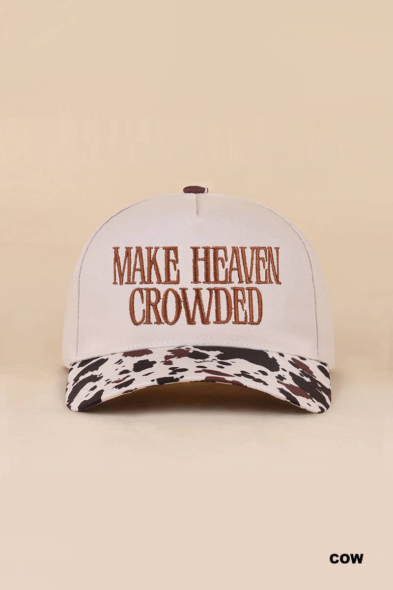 Make Heaven Crowded Two-tone Canvas Cotton Cap: DK FOREST