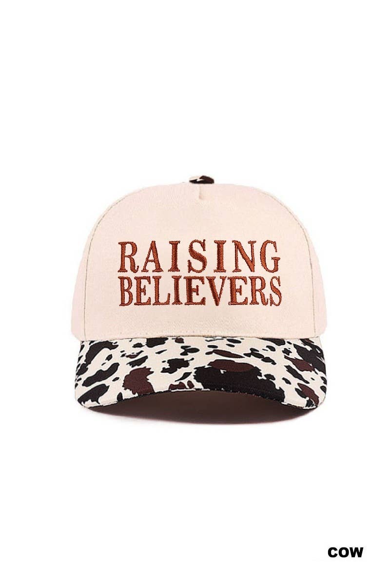 Raising Believers Two Tone Cotton Hat: BLACK