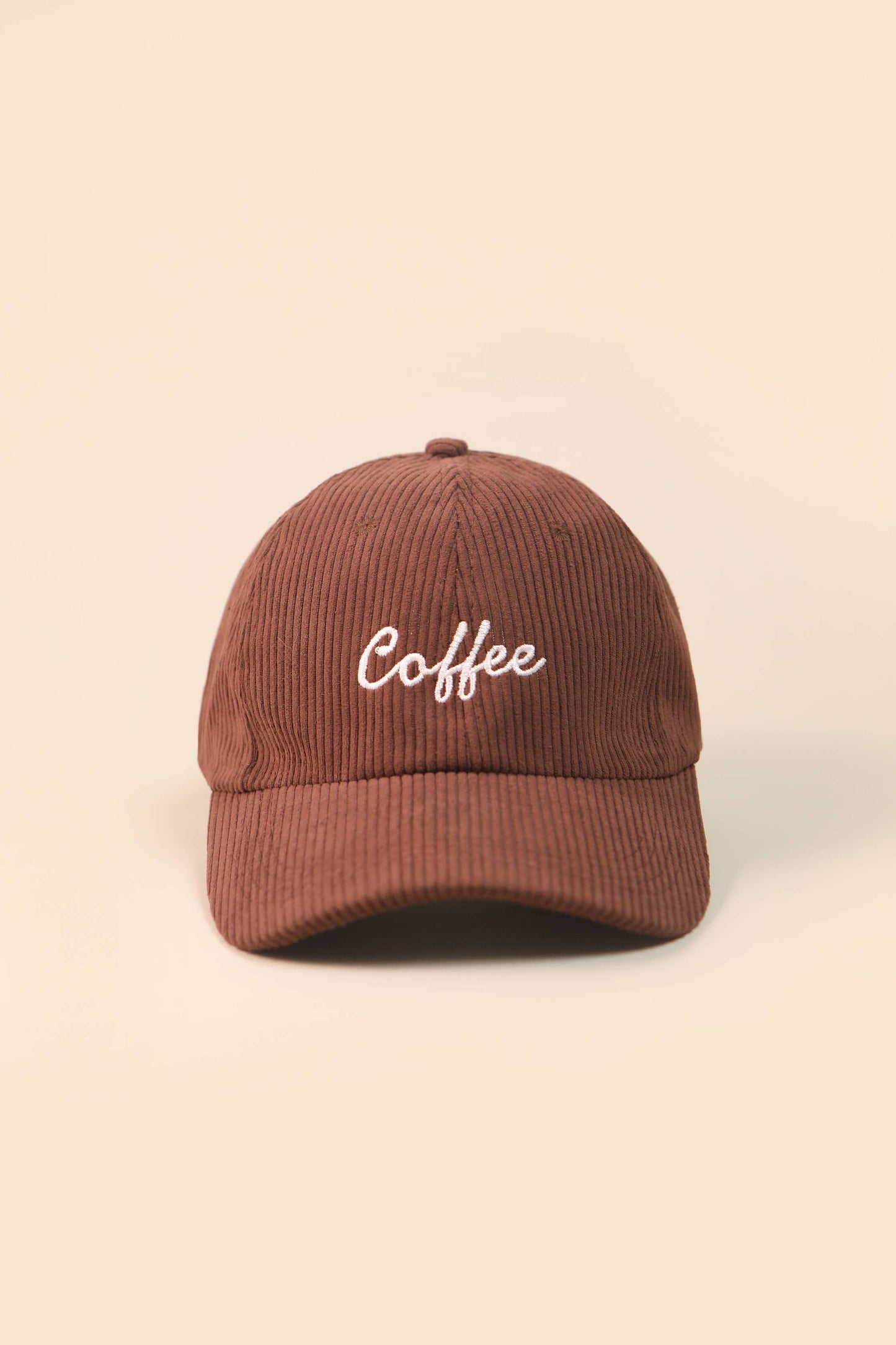 Coffee Corduroy Baseball Cap