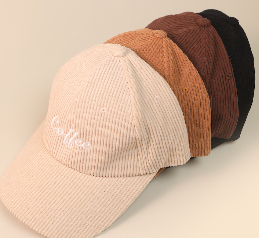 Coffee Corduroy Baseball Cap