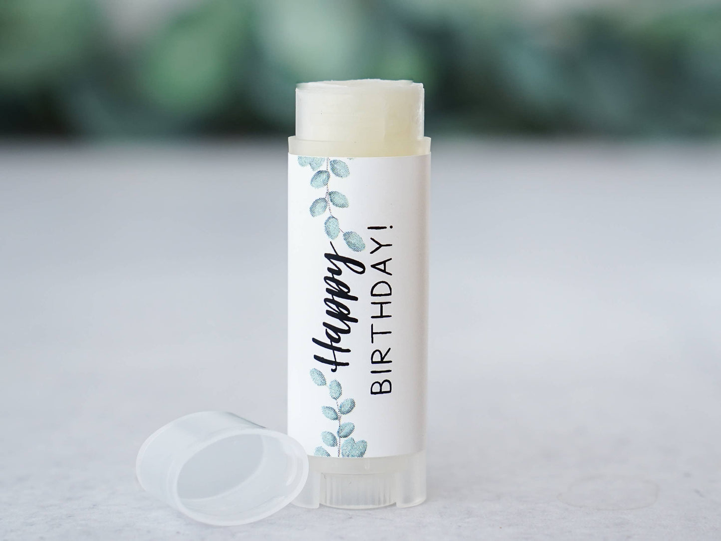 Happy Birthday Gift - Small favor or gift: Candle and Lip Balm SET in drawstring bag / Lavender
