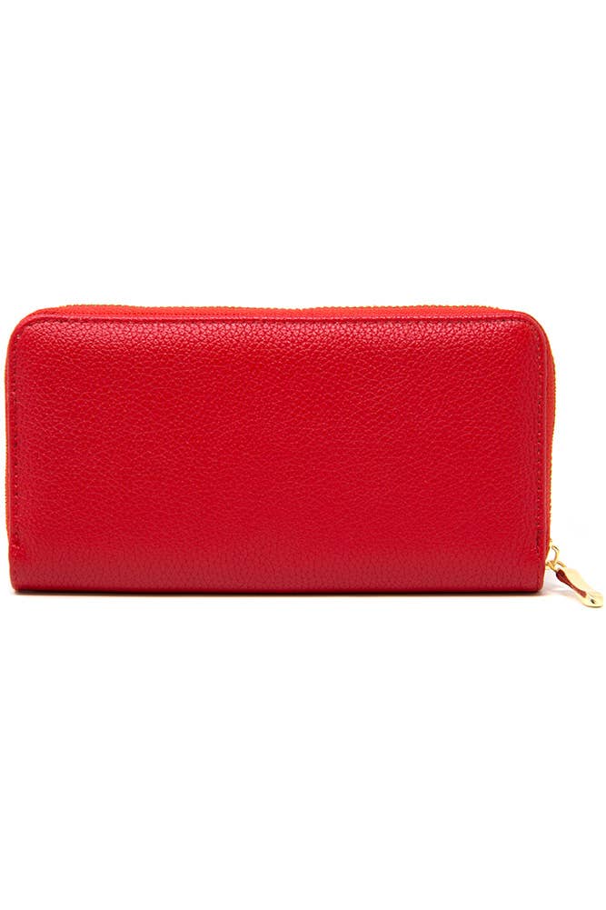 Solid Color PU Wallet: Black