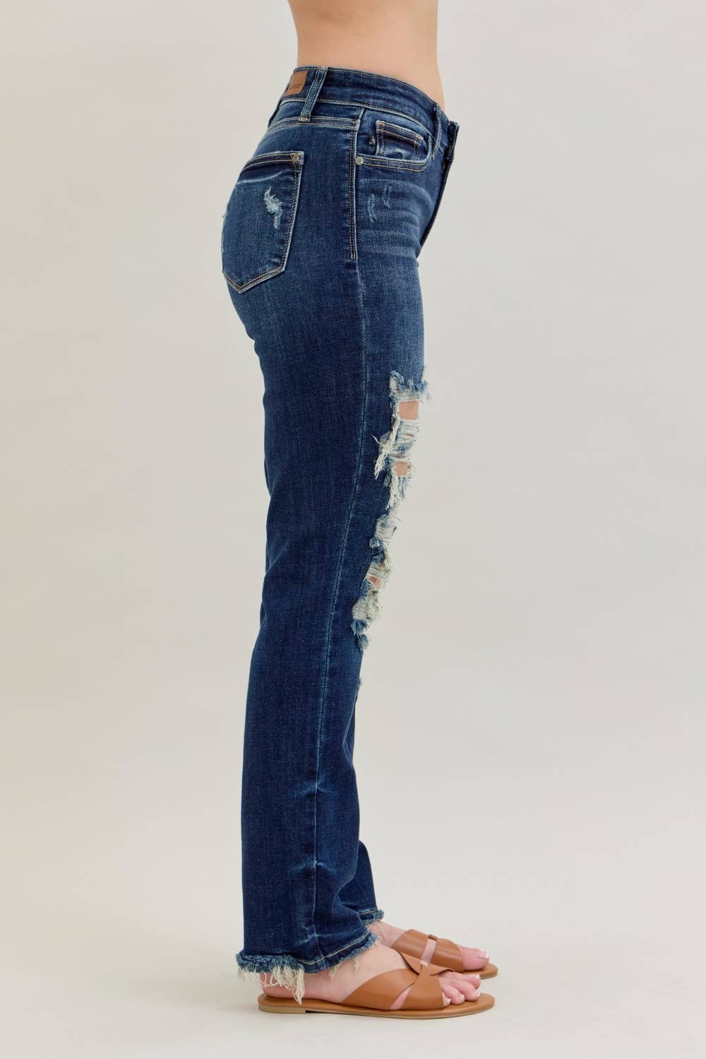 MR Heavy Destroy Straight Judy Blue jeans