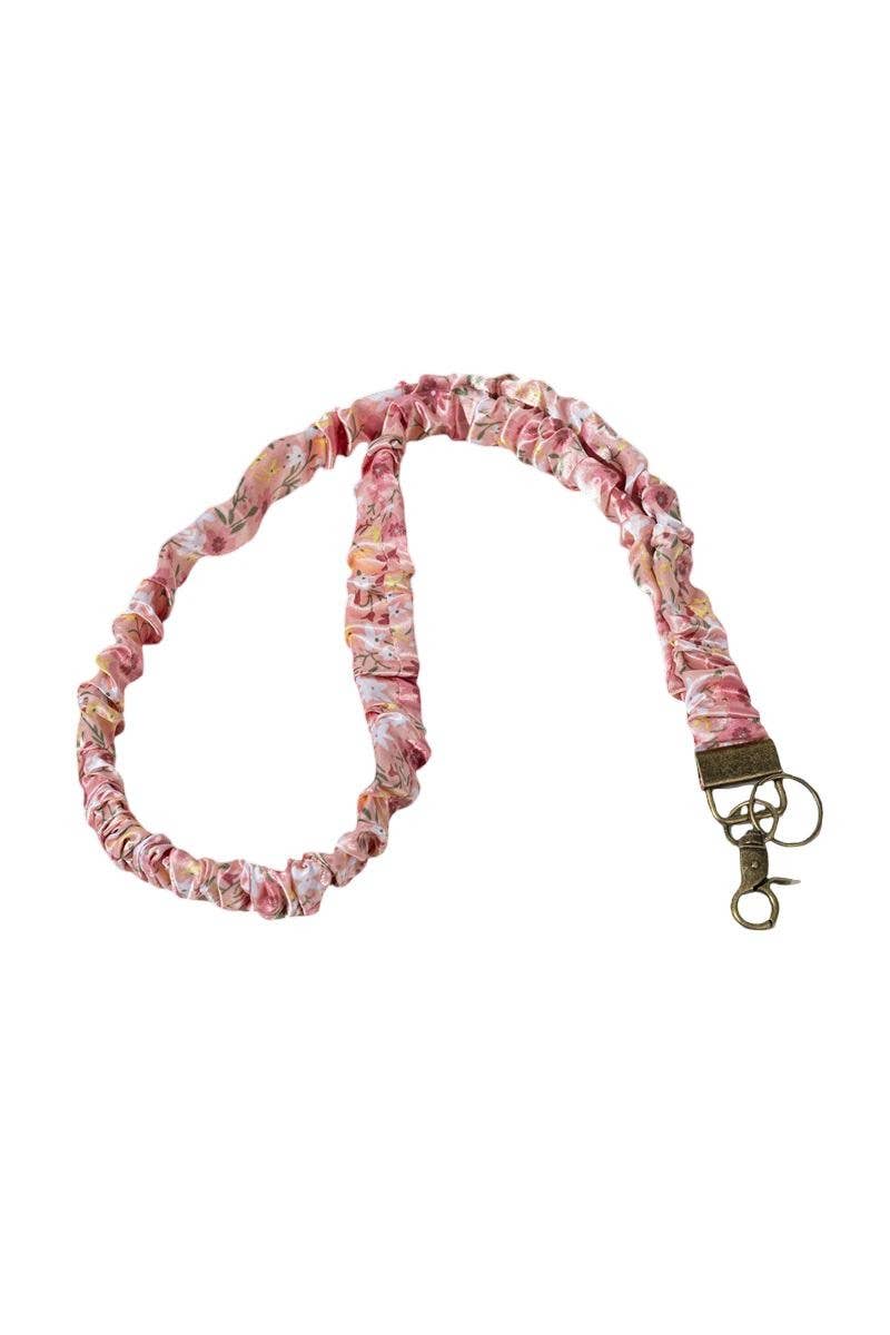 Trendy Scrunchie Lanyard: CHECKERED BLACK