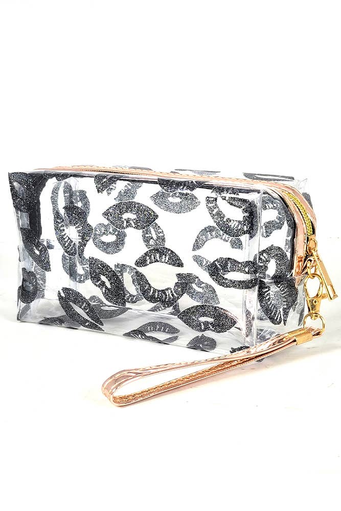 Lip Transparent Clear Pouch: Red