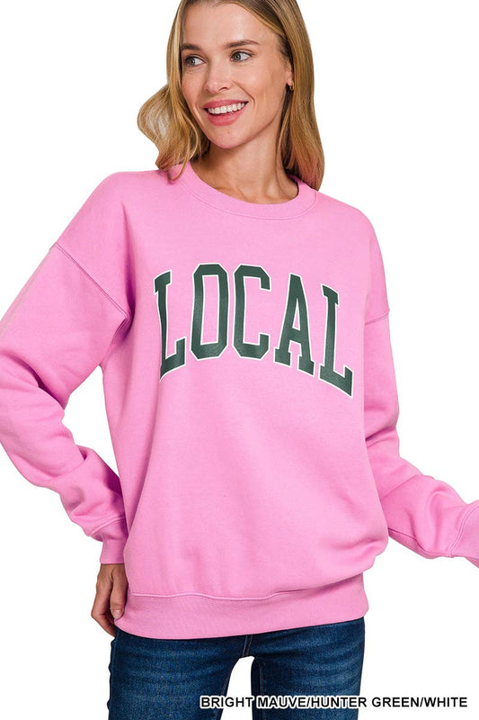 Local Printed Fleece Round Neck Sweatshirts