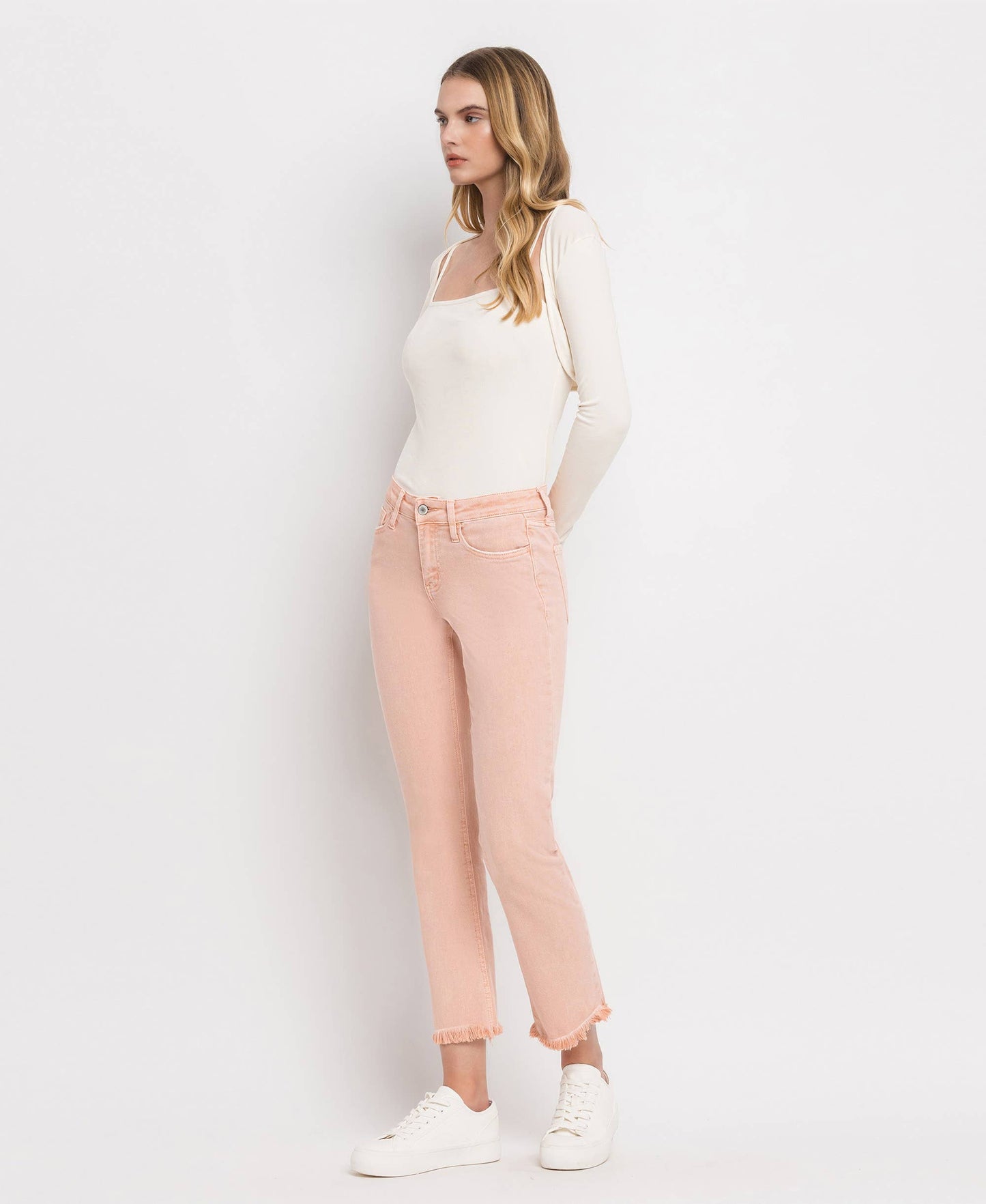 Vervet by Flying Monkey Mid Rise Crop Straight Jeans