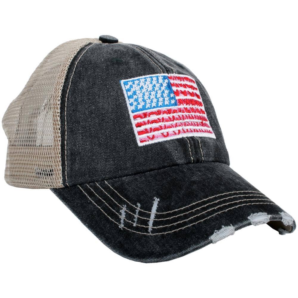American Flag Women's Trucker Hat