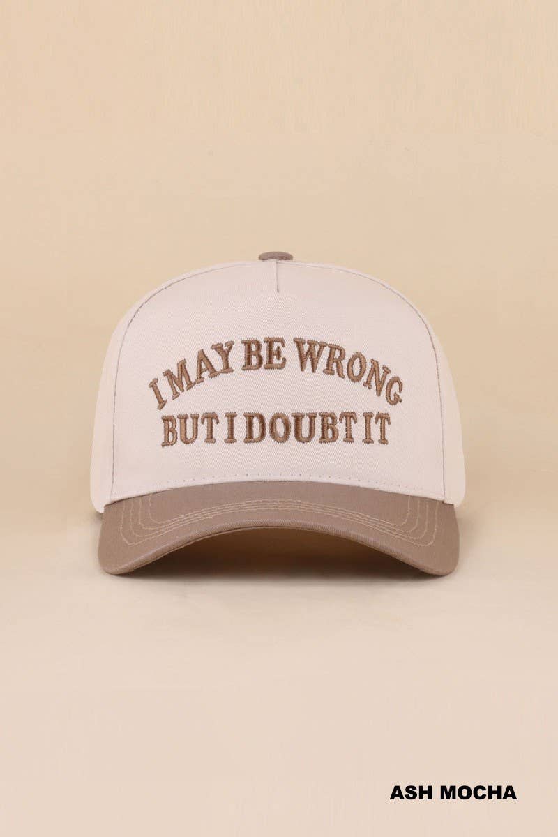 I May Be Wrong But I Doubt It Two Tone Snapback Hat: LEOPARD