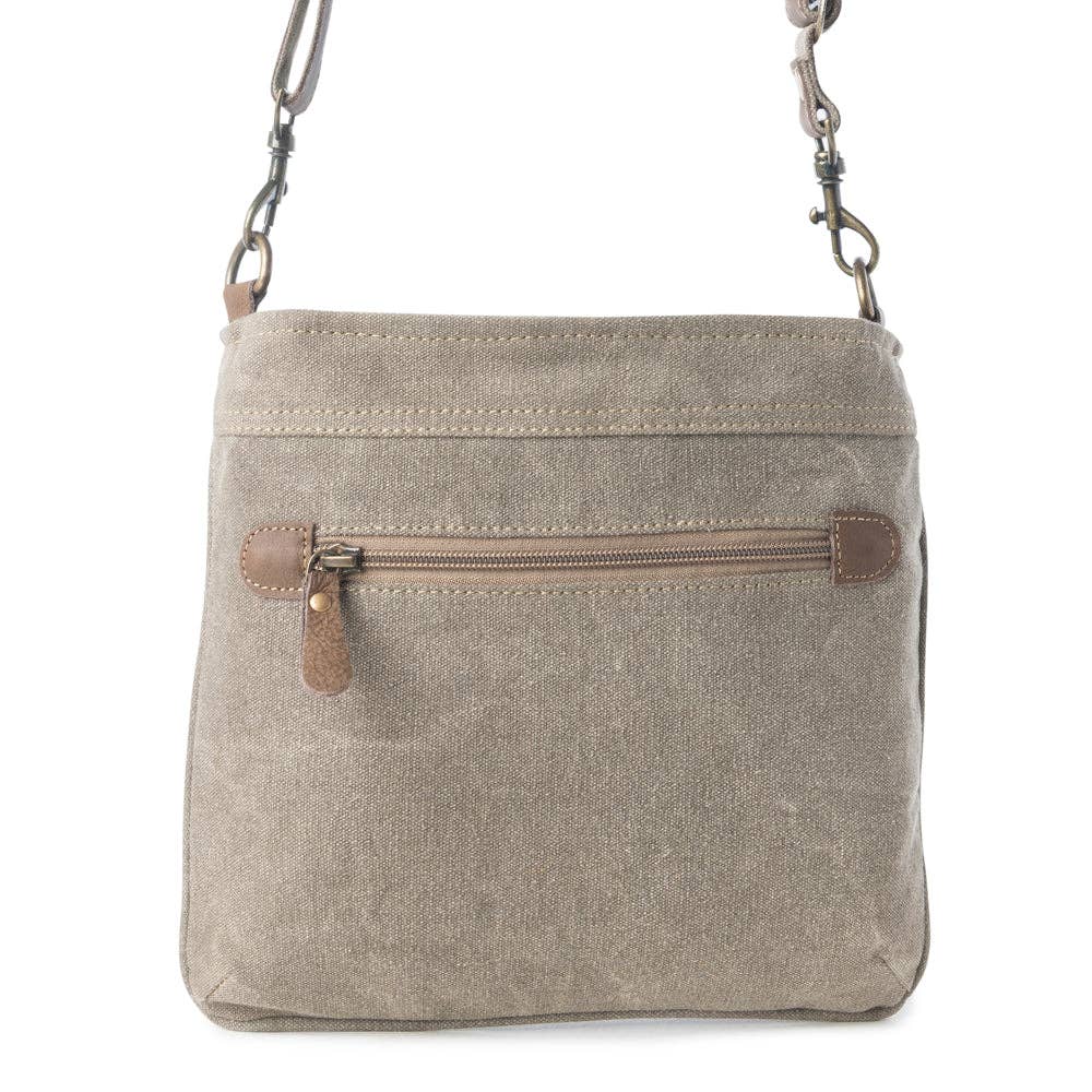 Aztec Hide Western Crossbody Bag for Women in olive with hairon detail