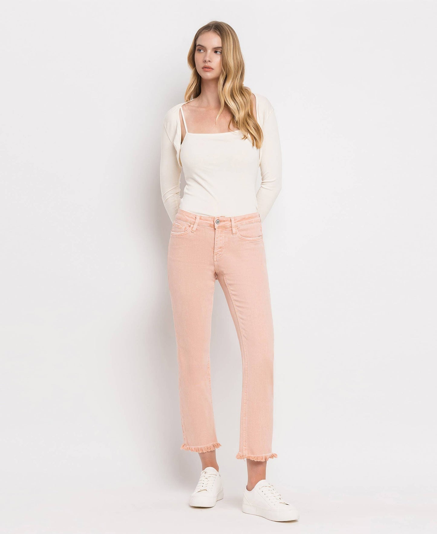 Vervet by Flying Monkey Mid Rise Crop Straight Jeans
