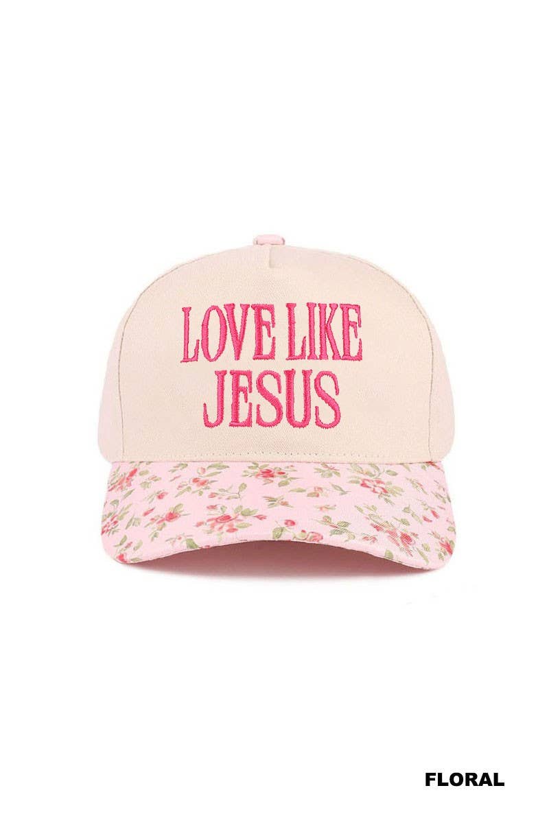 Love Like Jesus Two Tone Cotton Hat: DK FOREST