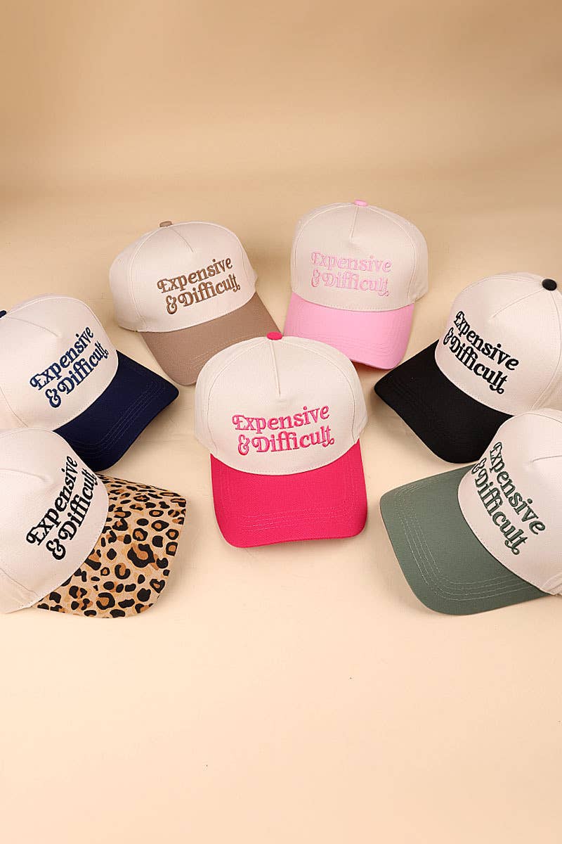 Expensive And Difficult Two Tone Canvas Cotton Cap: DK FOREST