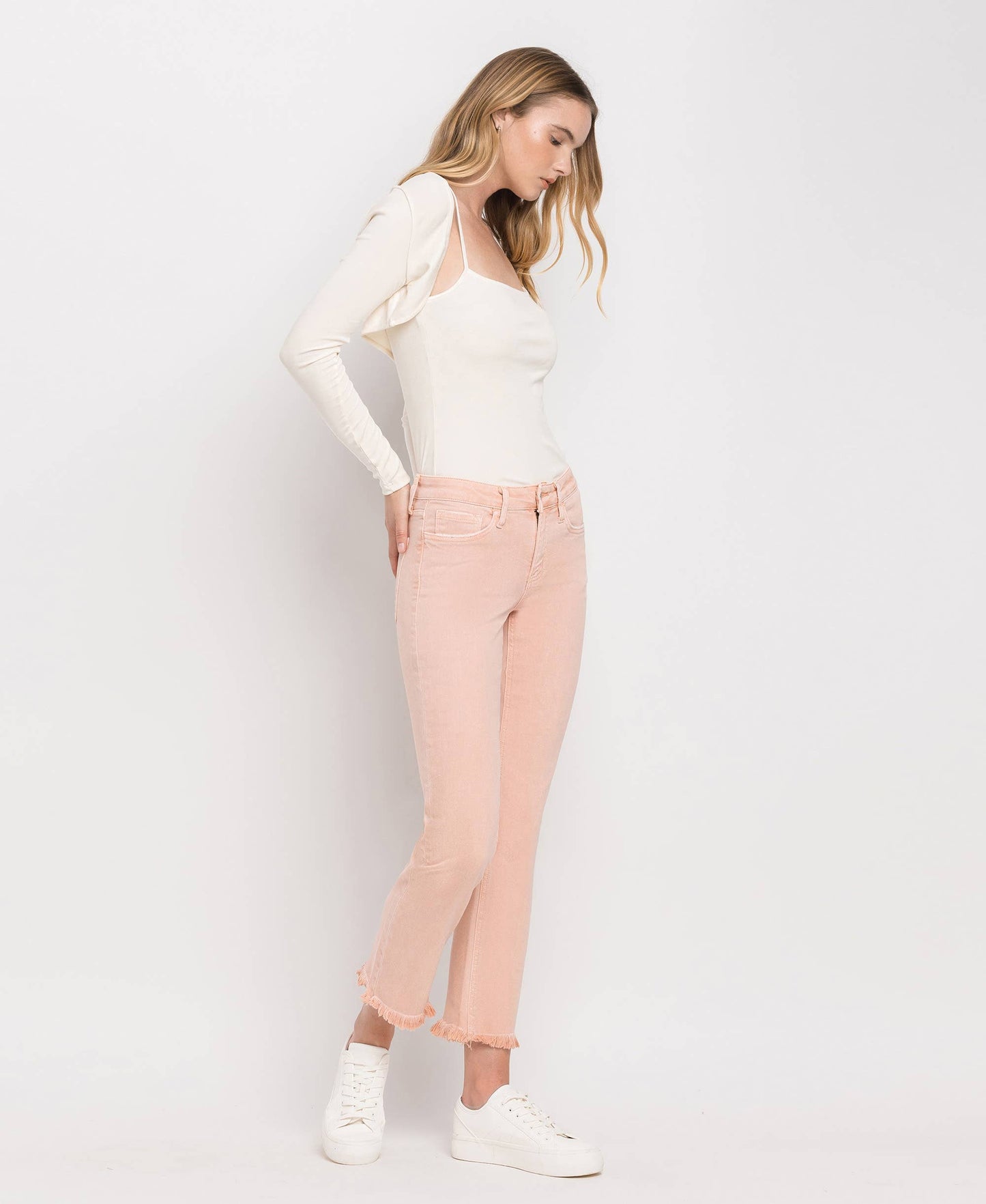 Vervet by Flying Monkey Mid Rise Crop Straight Jeans