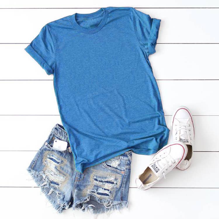 Loose Solid Color Short Sleever T-shirt
