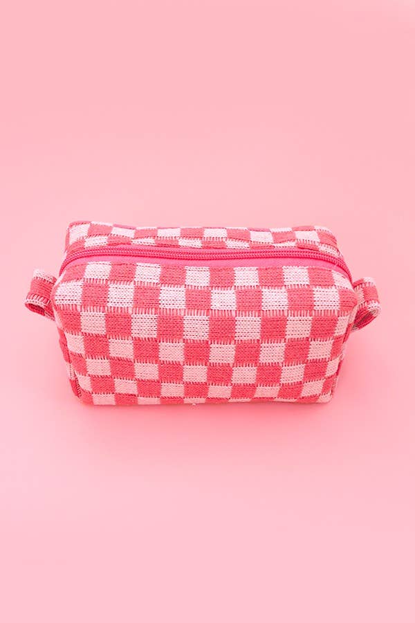 Checkered Gingham Makeup Bag