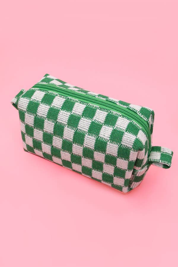 Checkered Gingham Makeup Bag