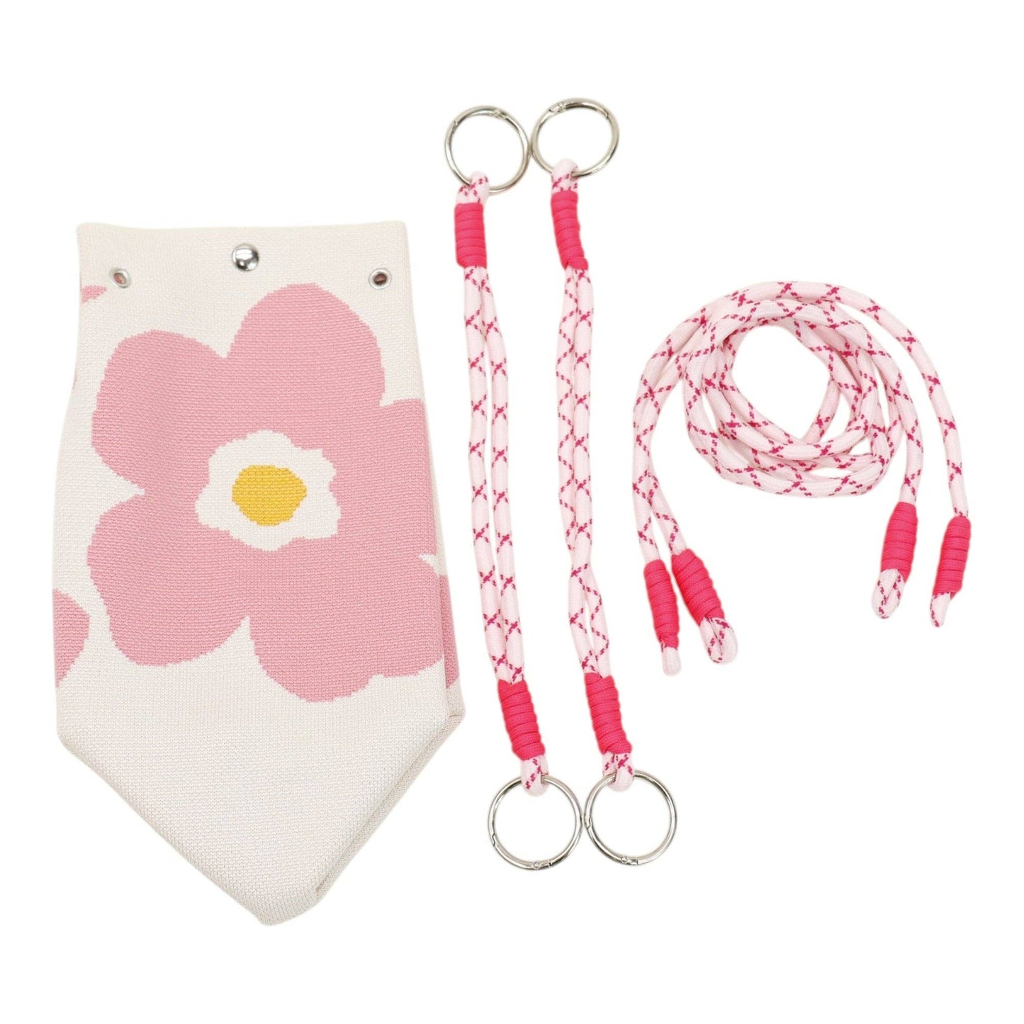 Flower Pattern Women's Knitted Bucket Bag