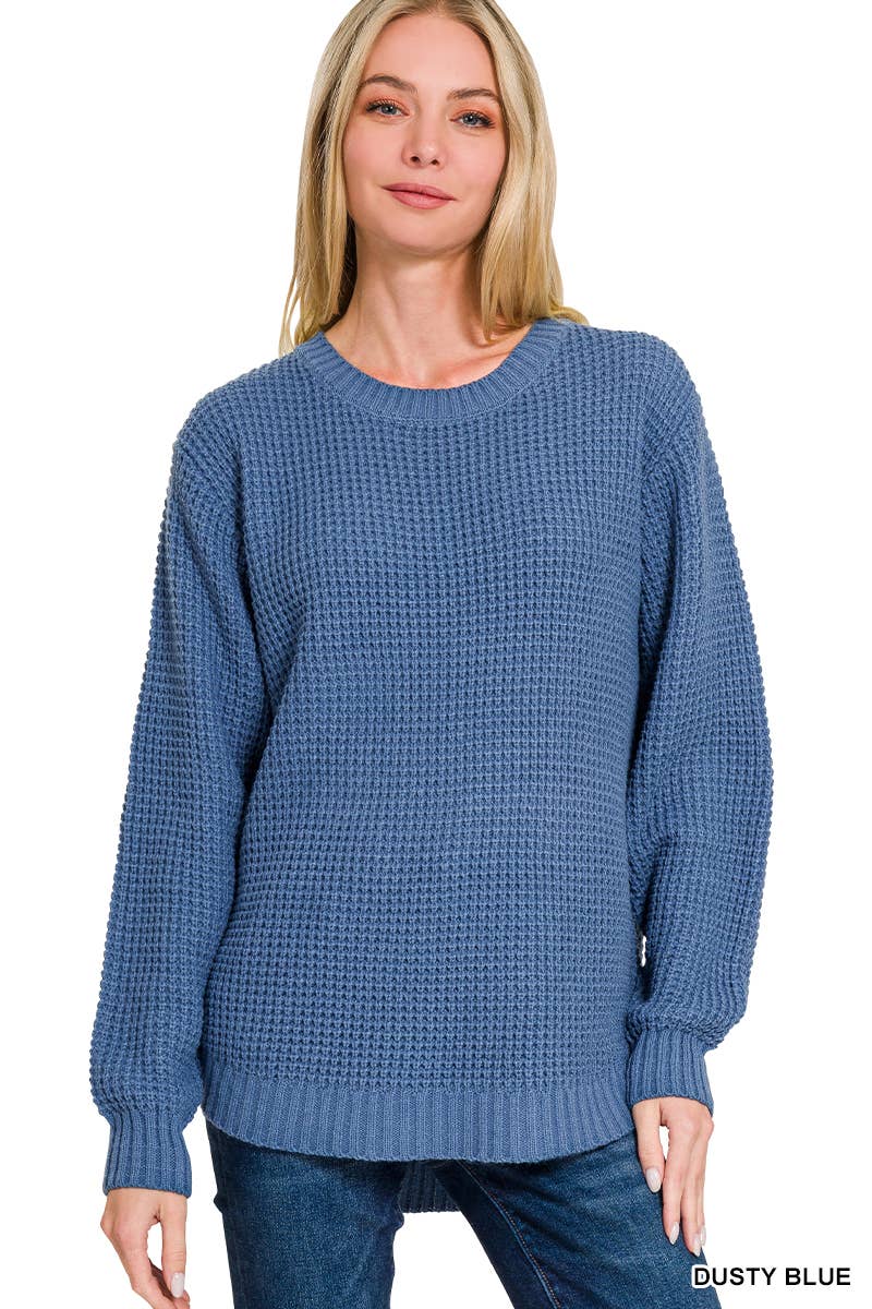 Waffle Sweater: Rust
