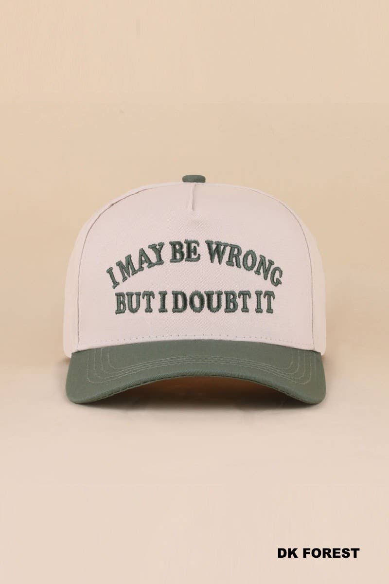 I May Be Wrong But I Doubt It Two Tone Snapback Hat: LEOPARD