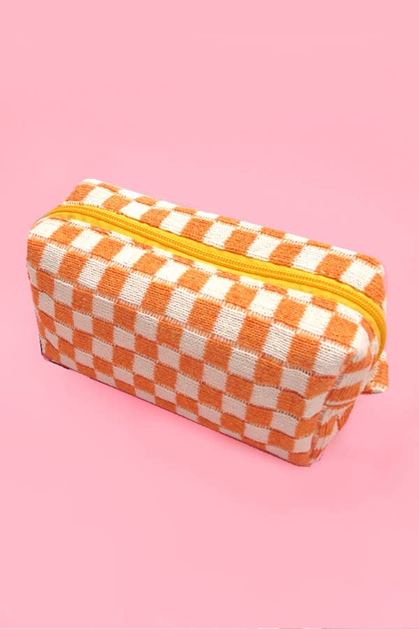 Checkered Gingham Makeup Bag