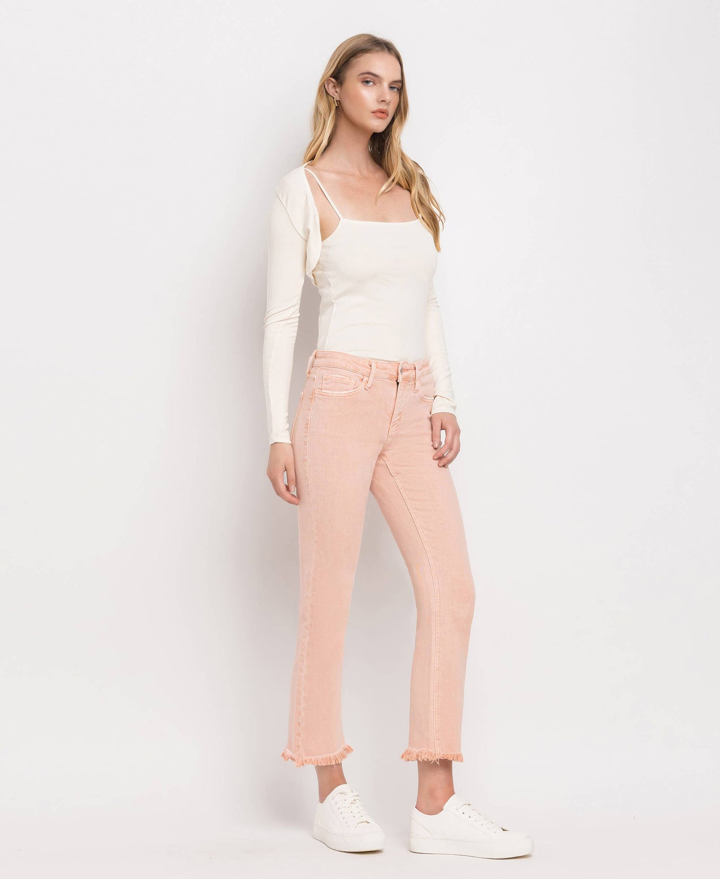 Vervet by Flying Monkey Mid Rise Crop Straight Jeans