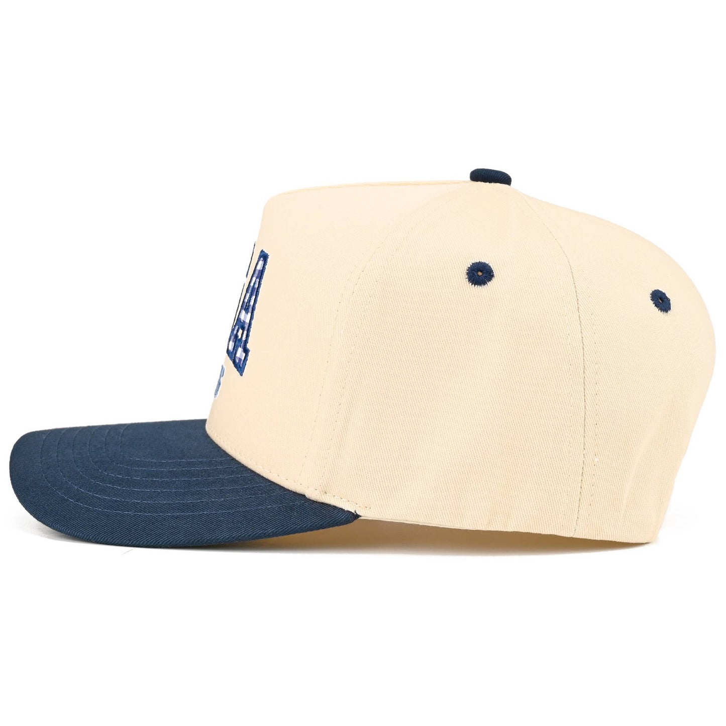 C.C Gingham Check USA EST 1776 Letter Two Tone Trucker Hat