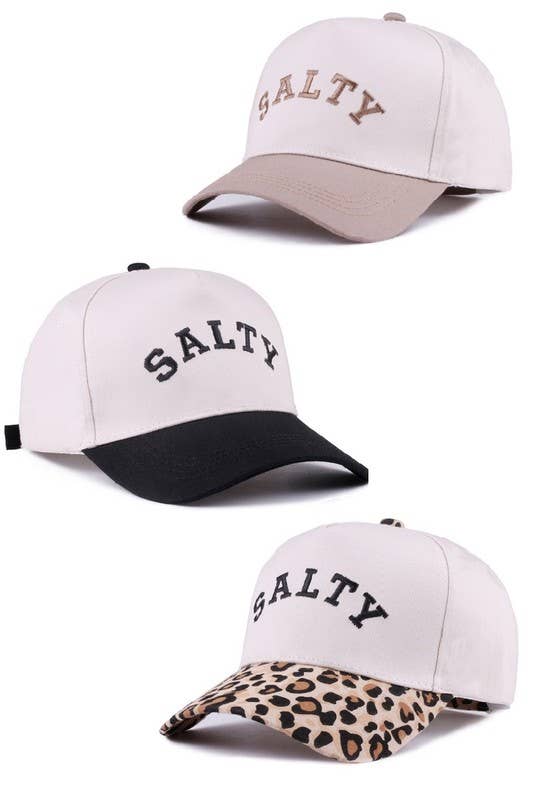 Salty Two-tone Canvas Cotton Cap: LEOPARD