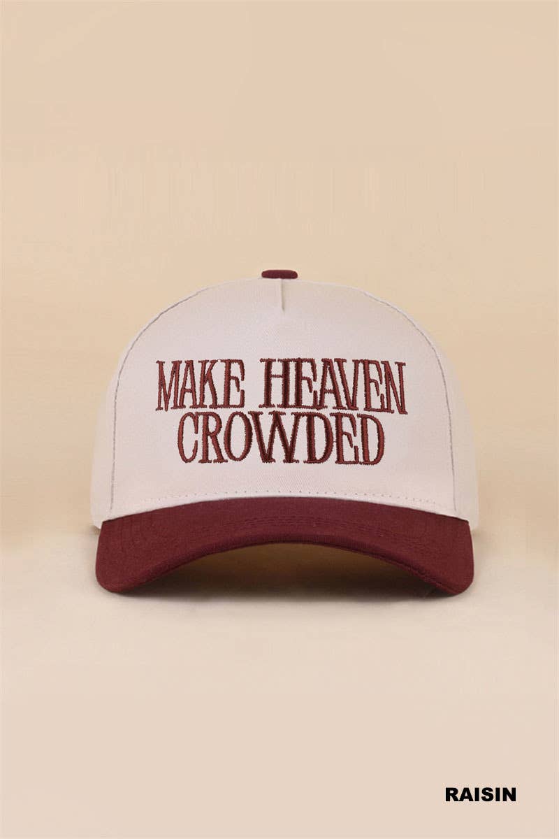 Make Heaven Crowded Two-tone Canvas Cotton Cap: DK FOREST