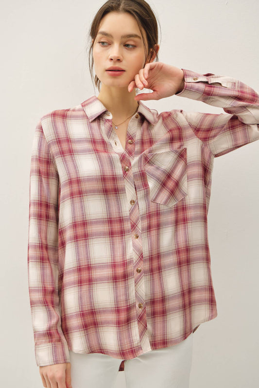Robertson Plaid Long Sleeved Button Up Shirt