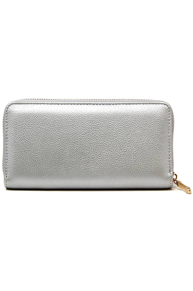 Solid Color PU Wallet: Black
