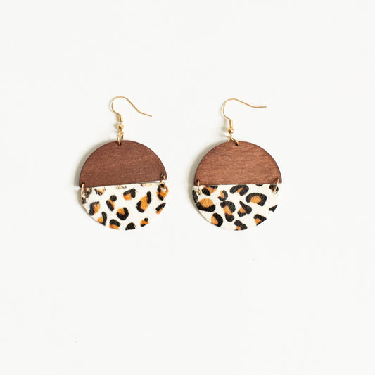 Georgia Earring - White Leopard