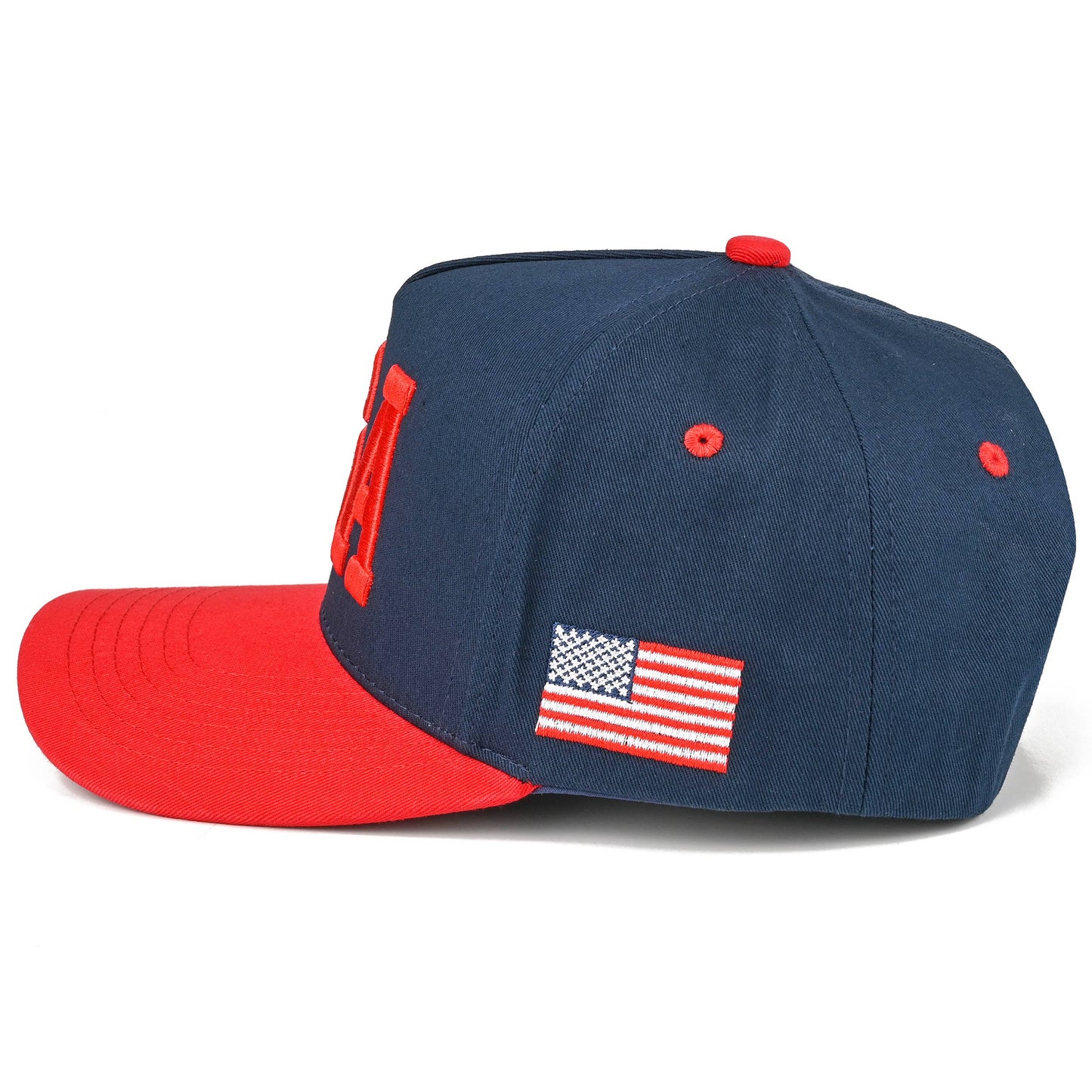 C.C Two-Tone Flag Letter on Two Tone Trucker Hat