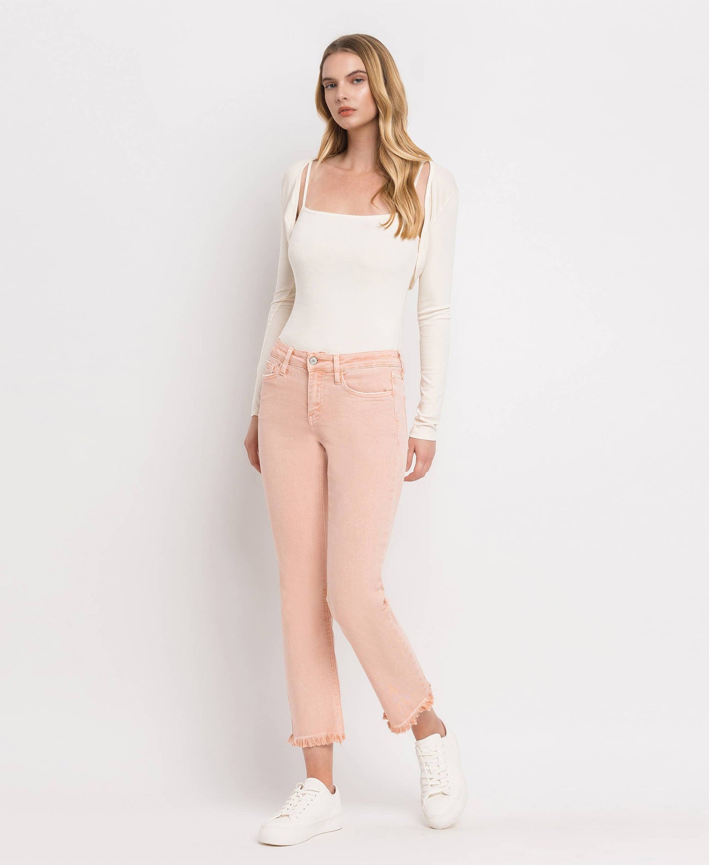 Vervet by Flying Monkey Mid Rise Crop Straight Jeans