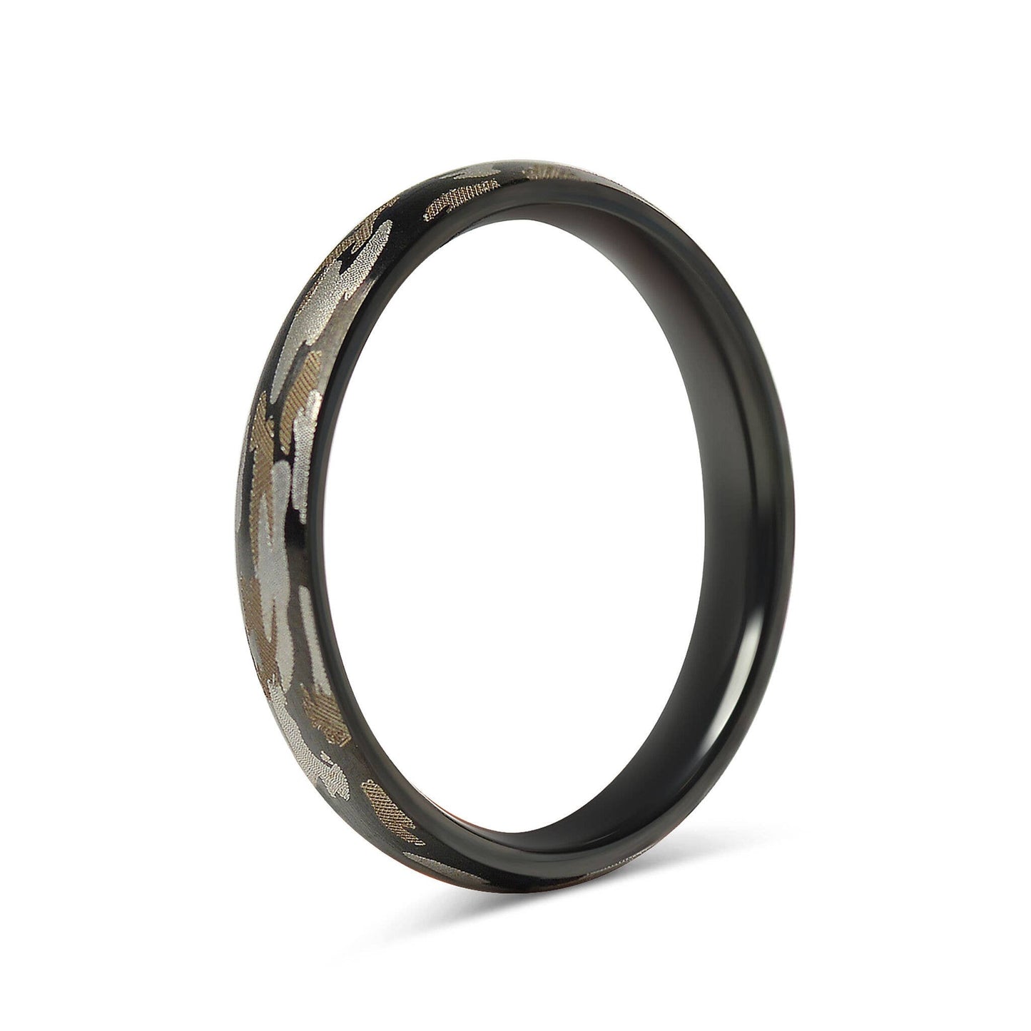 Stainless Steel Camouflage Blank Ring