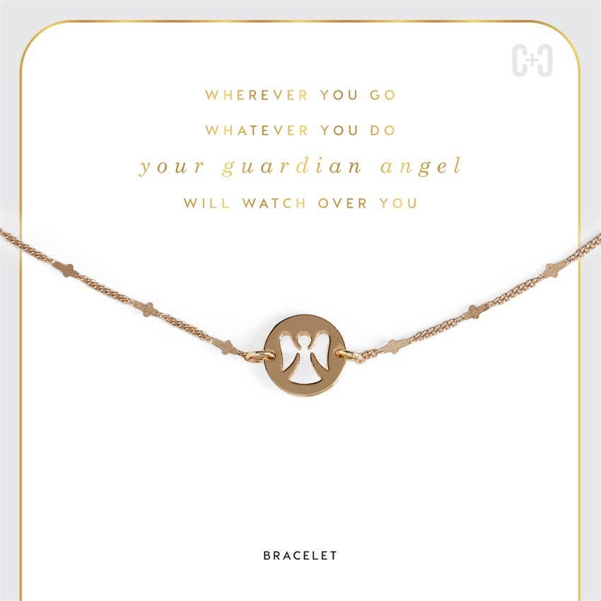 COCO + CARMEN - Guardian Angel Bracelet: Silver
