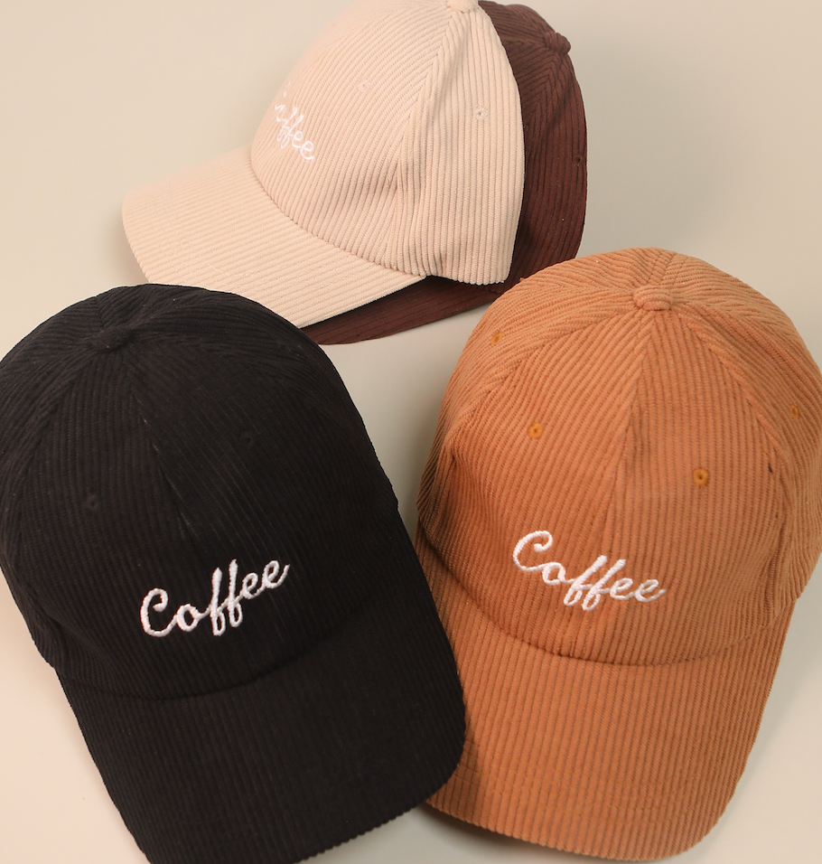 Coffee Corduroy Baseball Cap