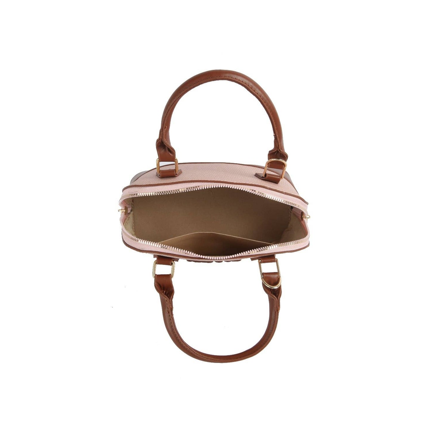 Stud Trim Dome Satchel: Tan