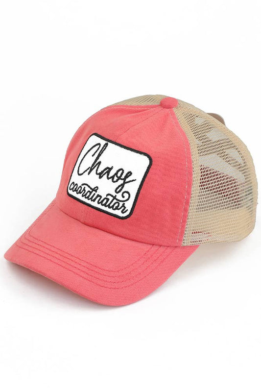 CHAOS COORDINATOR Patch Criss-Cross Pony Cap