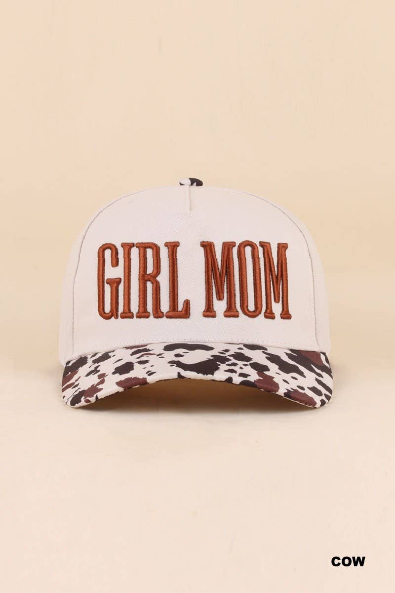 Girl Mom Two Tone Snapback Hat: ASH MOCHA