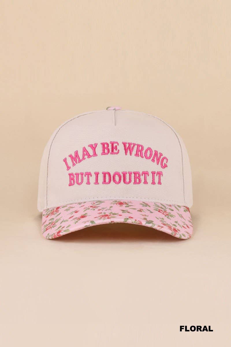 I May Be Wrong But I Doubt It Two Tone Snapback Hat: LEOPARD