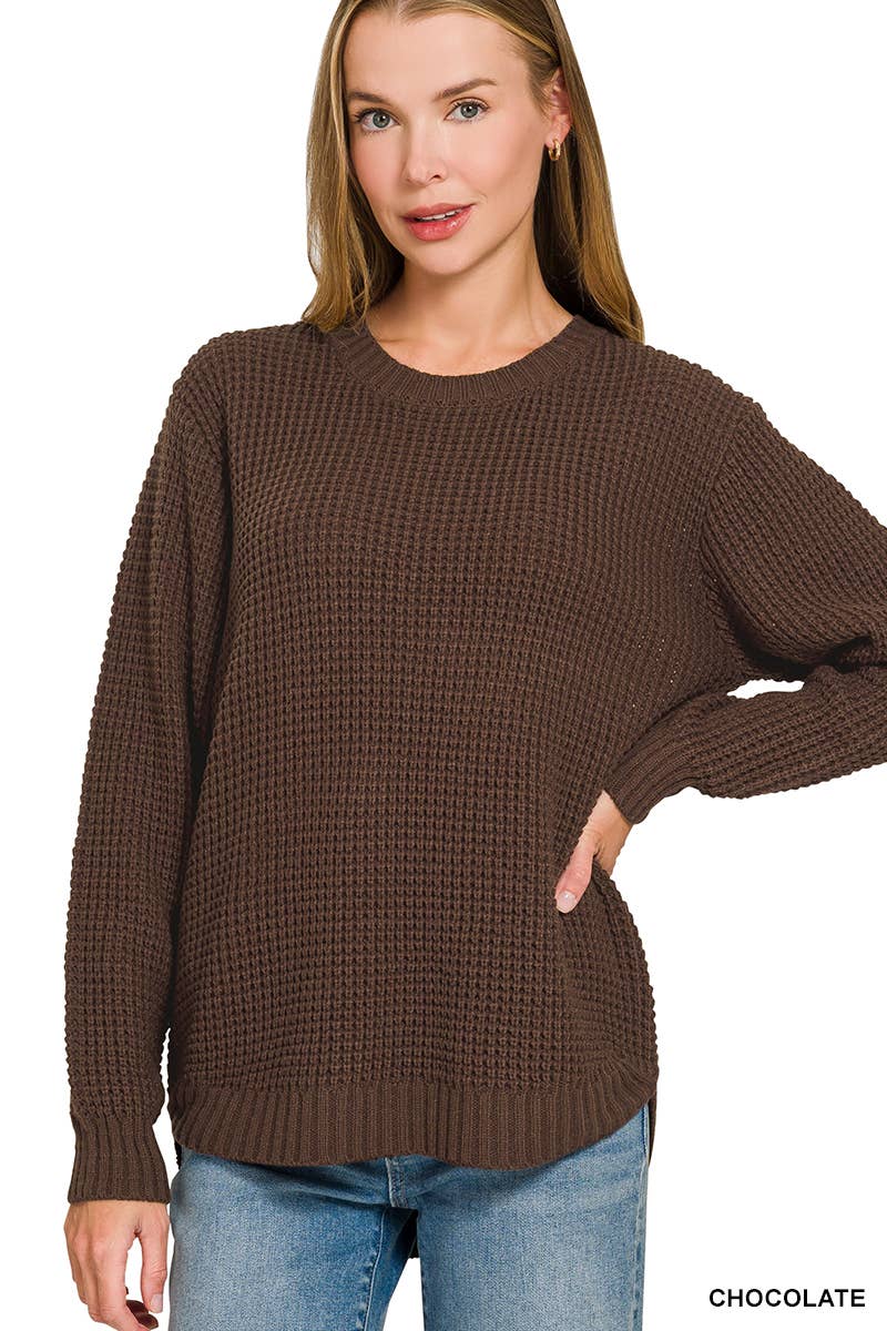 Waffle Sweater: Chocolate