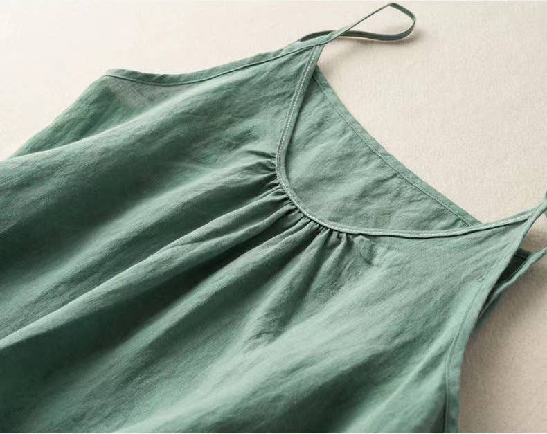 Cotton Linen Camisole Tank Top