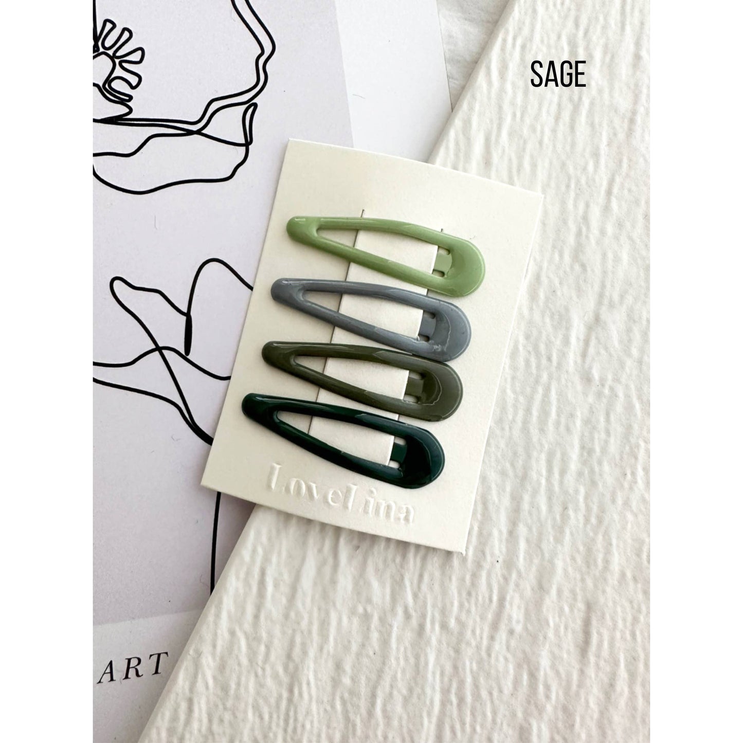 Glossy 4-Piece Hair Clip Set