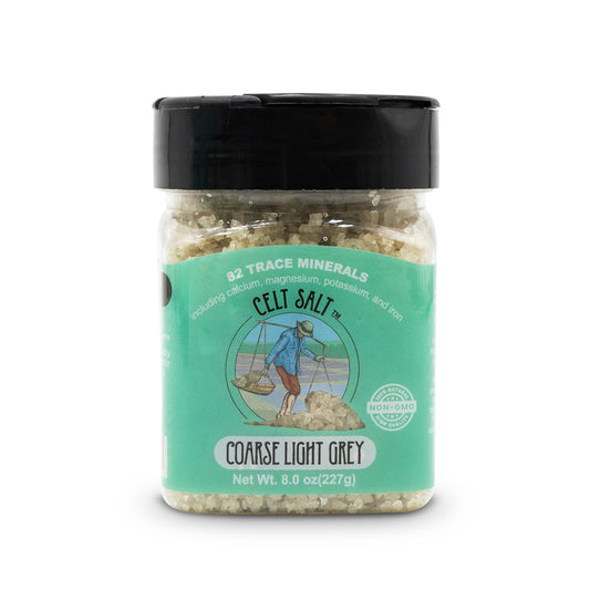 Celtic Sea Salt, 8 oz Shaker of Coarse Light Grey Celt Salt