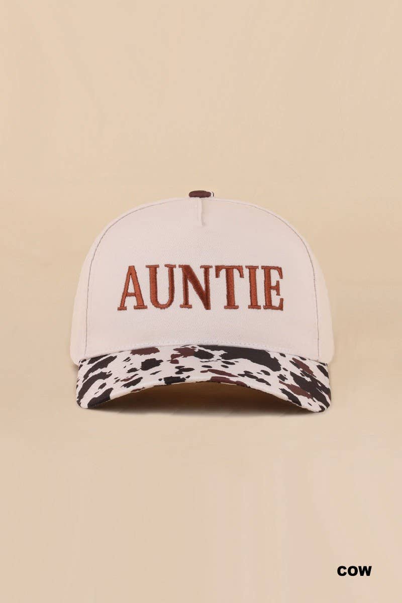 Auntie Two Tone Snapback Hat: LEOPARD