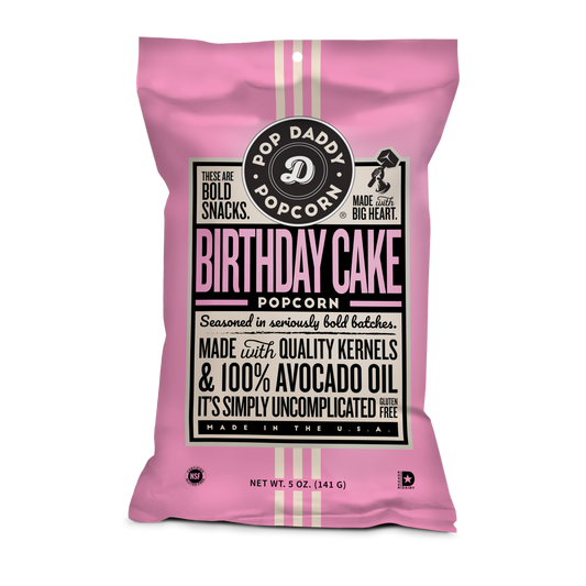 Pop Daddy Flavored Popcorn-Birthday Cake